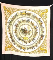 Hermes Pink/Gold/Green/Gray/Brown Scarf