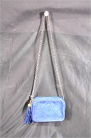 Chanel Blue Tassel Camera Bag w/Rhinestones