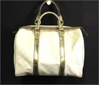 Gucci White/Champagne/Gold Handbag