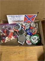 Political Buttons & Confederate Money