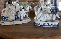 Blue & White Colonial Figures