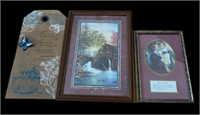 (2) Framed Prints & Wall Plaque