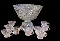 Punch Bowl Set w’ 9 Cups