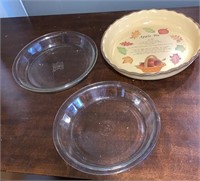 (3) Pie Plates