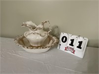 Camille Copeland Pitcher and wash bowl.