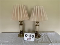 Matching brass lamps