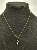 14k Gold Filled pendant and chain. Stones not