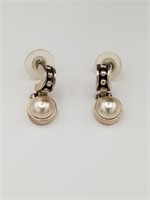 Pair of Sterling earrings marked 925 weighing