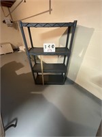 Plastic storage shelf unit