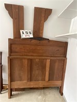Oak three-quarter bed frame