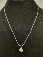 Sterling silver Hershey Kiss style pendant