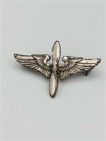 Sterling Pilots pin brooch weighs 4.32g