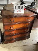 Maddox tables chest of drawers with leather inlay