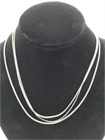 3 sterling necklaces 2 18" and 1 17".  11.94g