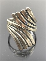 Vintage Sterling Silver Scallop Ring