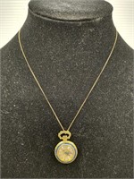 Gold filled pocket watch necklace