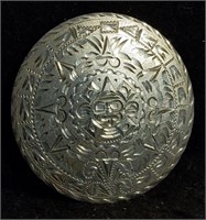 Sterling engraved pendant/brooch - (pin missing