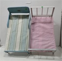 2 Metal Doll Beds; both approx 25"L