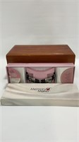 Wooden jewelry box and a memory photo bracelet
