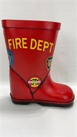 Fire Dept. Decorative Metal Boot