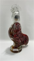 Rooster Glass Jar With vinegar infused peppers