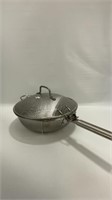 Mesh Chiefs Grill Pan With Lid And Handle