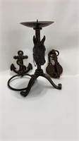Cast Iron Door Knockers and Horse Candle Holder