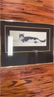 Vintage Jaquie Vaux Cat Picture