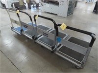 (4) Uline Handi-Mover Shop Carts 600 Lb Cap