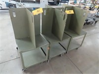(3) Martin Yale Quad Paper Stacking Carts