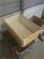 Natural Rattan basket with liner great for