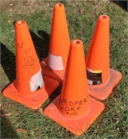 4 Orange Traffic Cones
