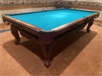 Olhausen 9' Pool Table, Cue & Pool Racks