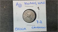 Undated Silver China Kwang Nan 72 Candareen pw1001