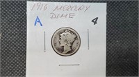 1916 Silver Mercury Dime pw1004