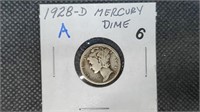 1928d Silver Mercury Dime pw1006