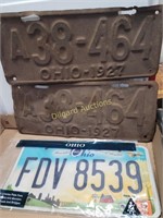 1927 license plates and other
