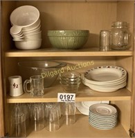 Plates, bowls, glasses