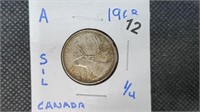 1968 Silver Canadian Quarter pw1012