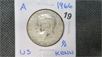 1966 Silver Kennedy Half Dollar pw1019