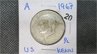 1967 Silver Kennedy Half Dollar pw1020