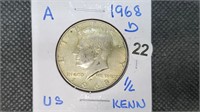 1968d Silver Kennedy Half Dollar pw1022