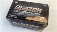 (100) Blazer Brass 9mm Luger Ammo