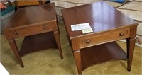 Pair Mersman End Tables-real wood 21” X 28” X 21”