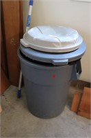 Two Trash Cans & Telescope Handle