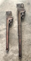 (2) Ridgid Pipe Wrenches 24” & 36” (welded)