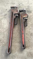 (2) Ridgid Pipe Wrenches 18” & 24”