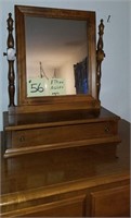 Ethan Allen Maple Mirror Vanity Dresser Top