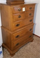 Ethan Allen Maple Chest on Chest 51” tall X 35” X