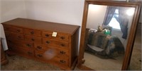 Ethan Allen Maple Dresser with Mirror